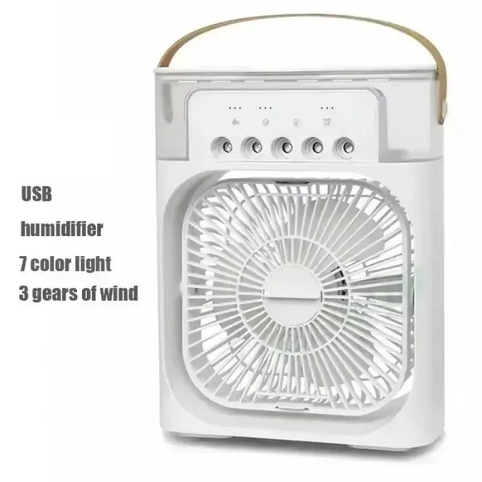 Fan Portable Air Cooler Conditioner Humidifier with 500Ml Water Tank Quite Mist Water Spray Fan for Home Room Camping Car Office