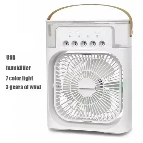 Fan Portable Air Cooler Conditioner Humidifier with 500Ml Water Tank Quite Mist Water Spray Fan for Home Room Camping Car Office